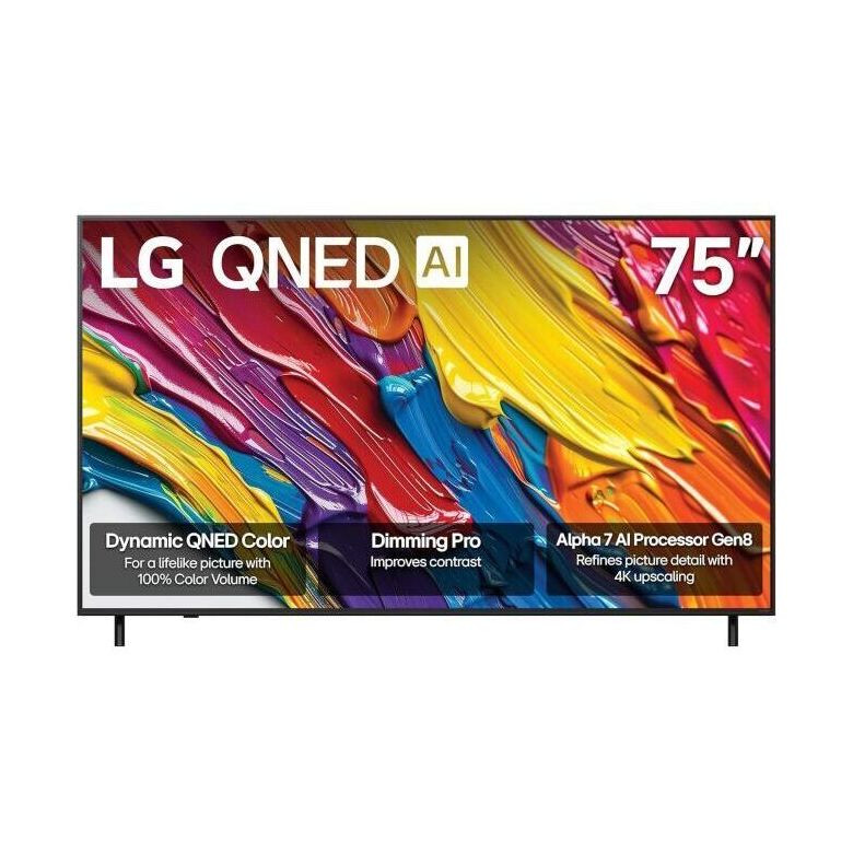 Televizor QLED 75incha LG 75QNED82A3B.AEU, Smart, 4K UHD, DVB-T2/C/S2, HDMI, WiFi, Bluetooth, Energetska oznaka D